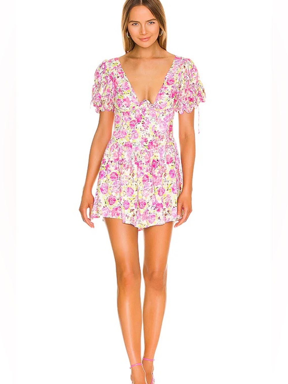 For Love and Lemons Floral Mini Dress